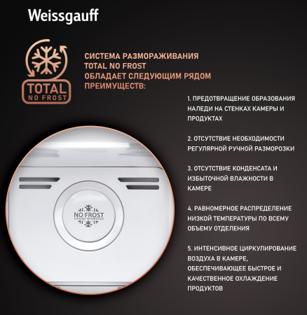        Weissgauff WSBS 695 NFX Inverter Ice Maker