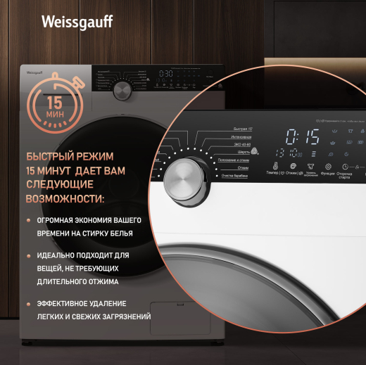 ���������� ������ � ���������� � ����� Weissgauff WM 59412 DC Inverter Steam