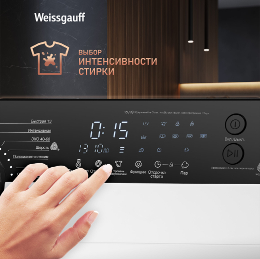 ���������� ������ � ���������� � ����� Weissgauff WM 59412 DC Inverter Steam