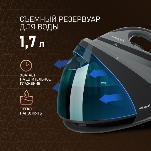 ������������� Weissgauff WSS 301 DPB Turbo Steam Pro