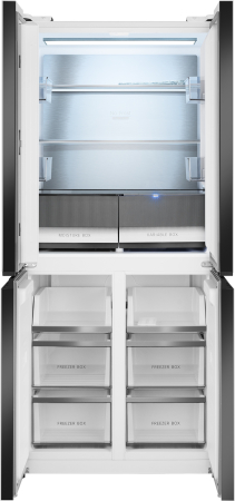 ��������������� ����������� � ���������� Weissgauff WCD 450 White Rock Glass NoFrost Inverter