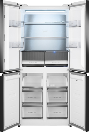 ��������������� ����������� � ���������� Weissgauff WCD 450 White Rock Glass NoFrost Inverter