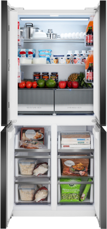 ��������������� ����������� � ���������� Weissgauff WCD 450 White Rock Glass NoFrost Inverter