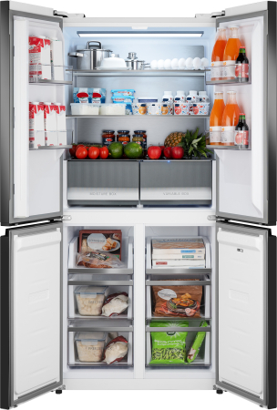 ��������������� ����������� � ���������� Weissgauff WCD 450 White Rock Glass NoFrost Inverter