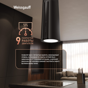      Weissgauff Sun 1400 Island BLDC Black