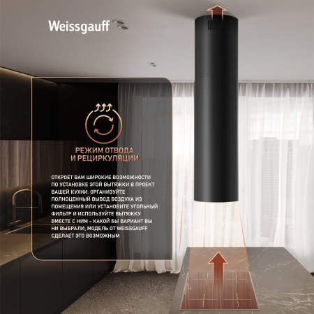      Weissgauff Sun 1400 Island BLDC Black