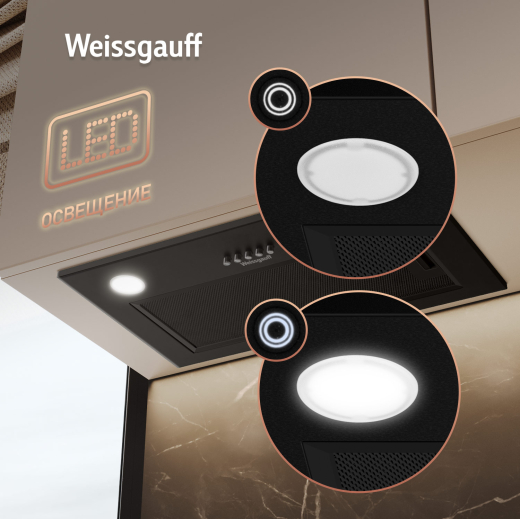 �������� ������������ ������� Weissgauff Leaf 600 PB Full Black Enamel
