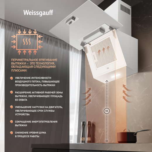 ��������� ������� Weissgauff Yota 600 Touch White Glass