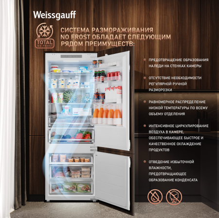 ������������ ����������� � ���������� Weissgauff WRKI 1970 Total NoFrost Inverter Premium Ecofresh Inox