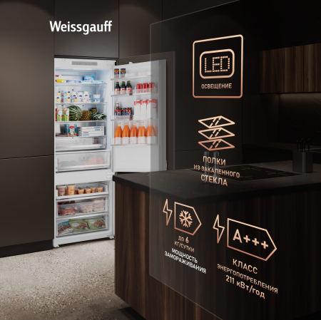 ������������ ����������� � ���������� Weissgauff WRKI 1970 Total NoFrost Inverter Premium Ecofresh Inox