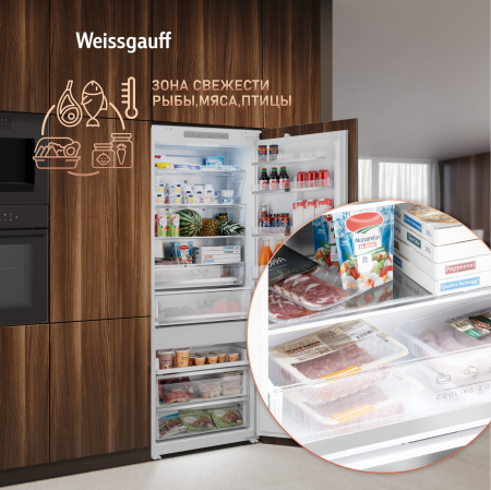 ������������ ����������� � ���������� Weissgauff WRKI 1970 Total NoFrost Inverter Premium Ecofresh Inox
