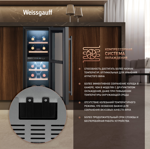 ������������ ������ ����������� Weissgauff WWCI-16 DB DualZone