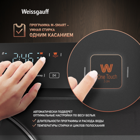 C��������� ������ � ���������� � ����� Weissgauff WM 4627 Touch Inverter Steam Grey