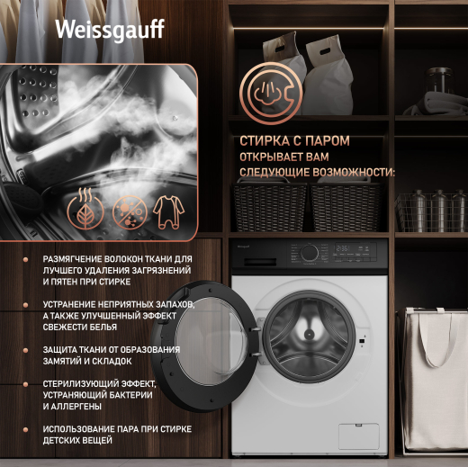 C��������� ������ � ���������� � ����� Weissgauff WM 44127 Inverter Steam