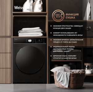    ,    Weissgauff WMD 61211 D Inverter Steam Matt Black