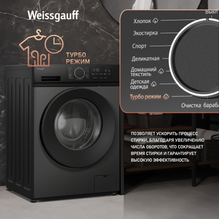 C��������� ������ � ���������� � ����� Weissgauff WM 601411 Inverter Steam Grey