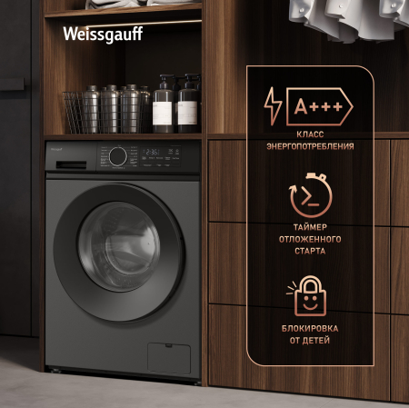 C��������� ������ � ���������� � ����� Weissgauff WM 601411 Inverter Steam Grey