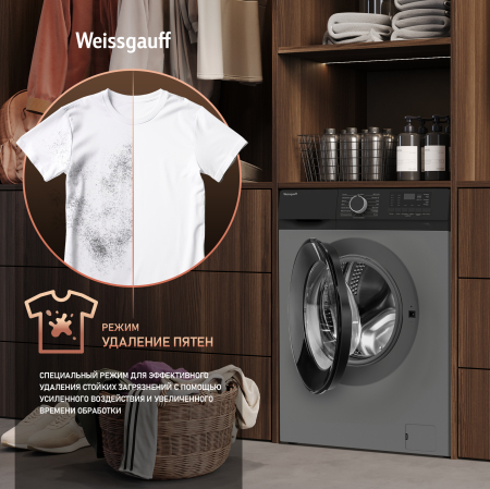 C��������� ������ � ���������� � ����� Weissgauff WM 45127 DC Inverter Steam Grey