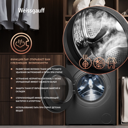 ���������� ������ � ������ � ���������� Weissgauff WMD 4828 Inverter Steam Grey