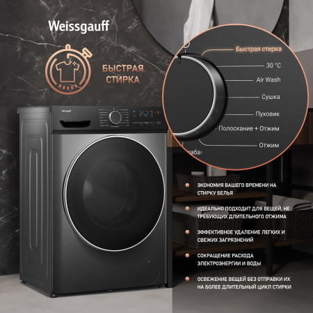 ���������� ������ � ������ � ���������� Weissgauff WMD 4828 Inverter Steam Grey