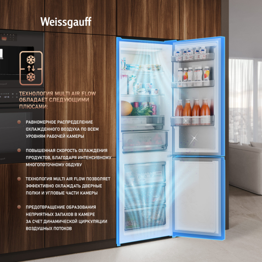 ��������������� ����������� � ���������� Weissgauff WRK 2000 Premium Total NoFrost Black
