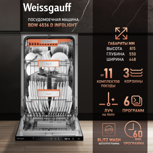 ������������ ������������� ������ � ����� �� ���� Weissgauff BDW 4536 D Infolight