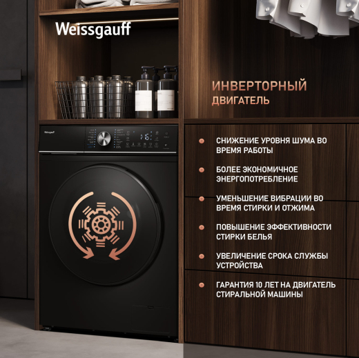 C��������� ������ � ���������� � ����� Weissgauff WM 47148 DC Inverter Steam Black