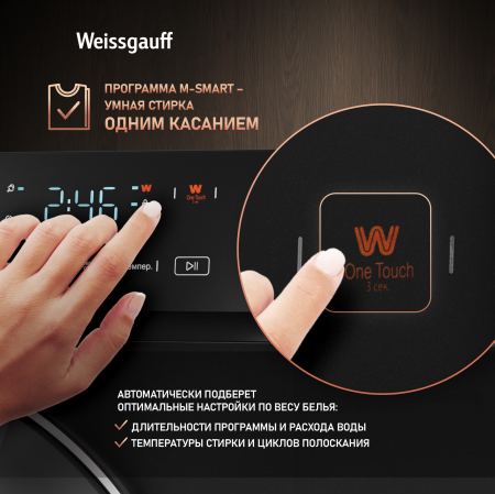 C��������� ������ � ���������� � ����� Weissgauff WM 4627 Touch Inverter Steam Black