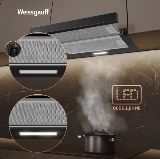 �������� ������������ ������� Weissgauff TEL 600 2M Black Glass