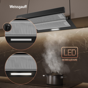    Weissgauff TEL 600 2M Black Glass