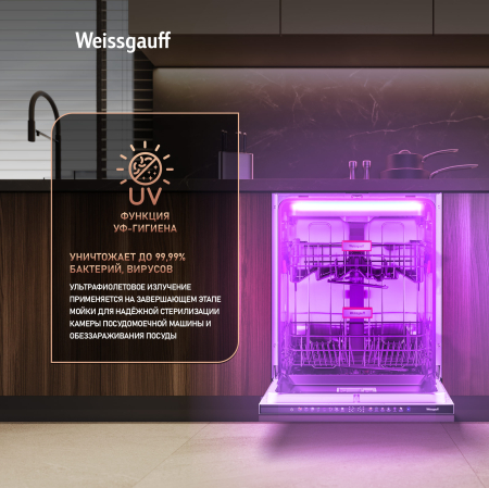 ������������ ������������� ������ � ��������� ������� �� ����, ����-����������� � ���������� Weissgauff BDW 6138 Touch Inverter Autoopen Timer Floor