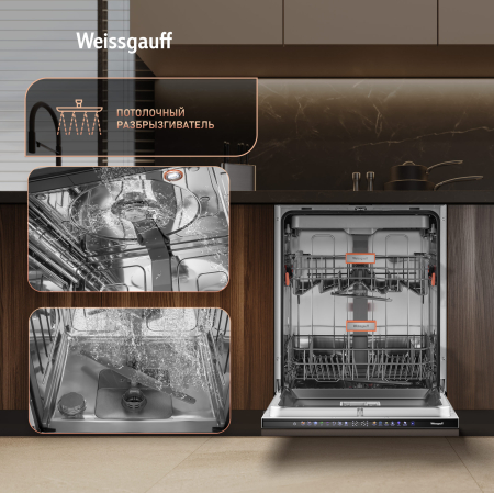 ������������ ������������� ������ � ��������� ������� �� ����, ����-����������� � ���������� Weissgauff BDW 6138 Touch Inverter Autoopen Timer Floor