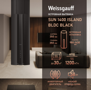      Weissgauff Sun 1400 Island BLDC Black