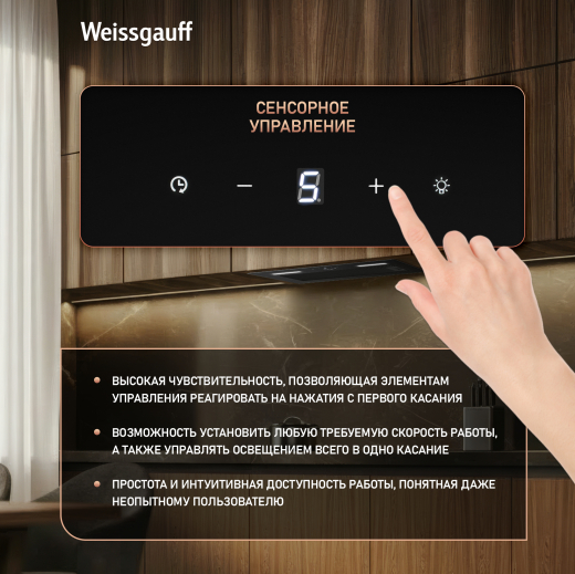 �������� ������������ ������� Weissgauff BOX 850 Touch Black Glass