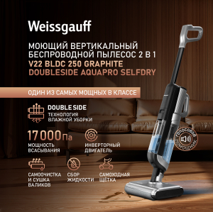 ������������ ������������ ������� ����� � ������� ������ (2 � 1) Weissgauff V22 BLDC 250 Graphite DoubleSide AquaPro SelfDry