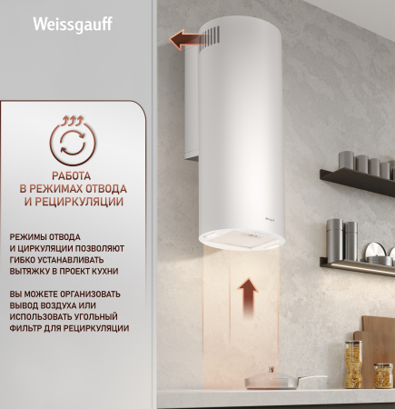 ������� �������������� ���������� Weissgauff TUBUS 900 PB WH