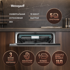 ������������ ������������� ������ � ��������� ������� �� ���� � ����-�����������  Weissgauff BDW 6035 Autoopen Timer Floor