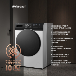 C��������� ������ � ���������� � ����� Weissgauff WM 61212 DC Inverter Steam