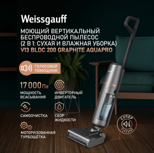 ������������ ������������ ������� ����� � ������� ������ (2 � 1) Weissgauff V13 BLDC 200 Graphite AquaPro