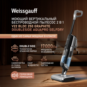 ������������ ������������ ������� ����� � ������� ������ (2 � 1) Weissgauff V22 BLDC 250 Graphite DoubleSide AquaPro SelfDry