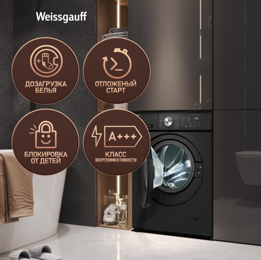 C��������� ������ � ������ ��������, ���������� � ����� Weissgauff WM 45127 Direct Drive Inverter Steam Black