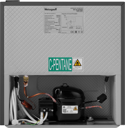 ��������������� ����������� Weissgauff WR-046 Defrost Dark Grey