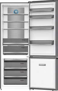 ��������������� ����������� � ���������� Weissgauff WRK 2070 D Premium Inverter Total Nofrost Grey Glass