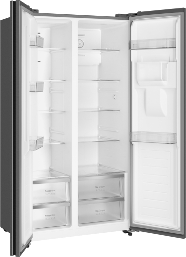 ��������������� ����������� � ���������� � ������� ���� Weissgauff WSBS 590 Inverter NoFrost Water Dispenser Dark Inox