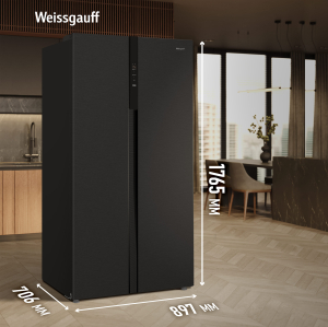 ��������������� ����������� � ���������� Weissgauff WSBS 550 Inverter NoFrost Dark Grey