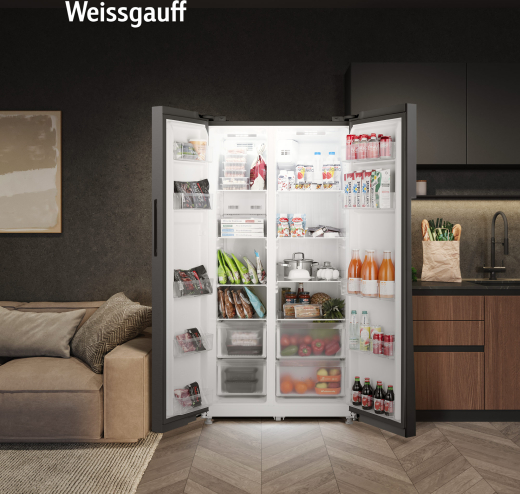 ��������������� ����������� � ���������� Weissgauff WSBS 550 Inverter NoFrost Dark Grey