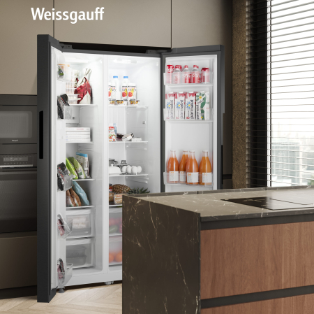 ��������������� ����������� � ���������� Weissgauff WSBS 550 Inverter NoFrost Dark Grey