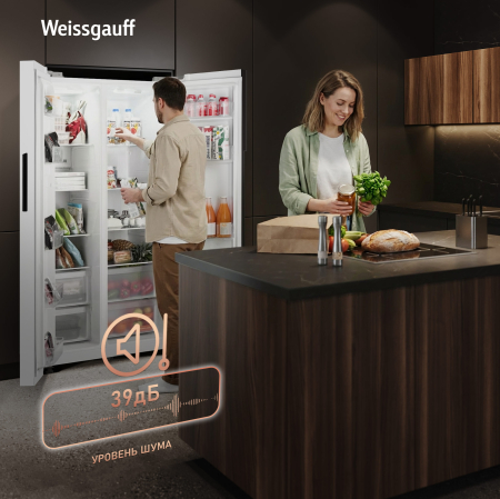 ��������������� ����������� � ���������� Weissgauff  WSBS 550 Inverter NoFrost White