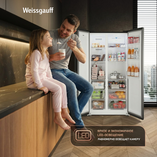 ��������������� ����������� � ���������� Weissgauff WSBS 600 B NoFrost Inverter