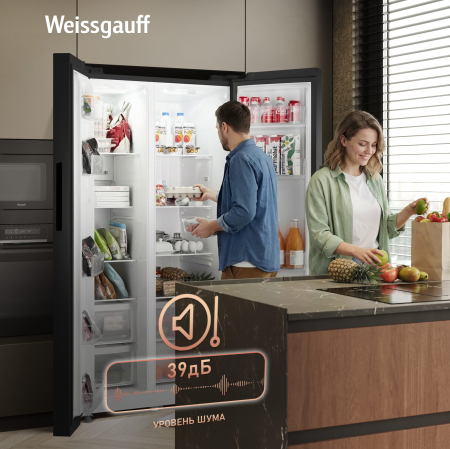 ��������������� ����������� � ���������� Weissgauff WSBS 550 Inverter NoFrost Black